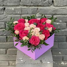 Цветочная композиция из Розы в коробке в Алачково