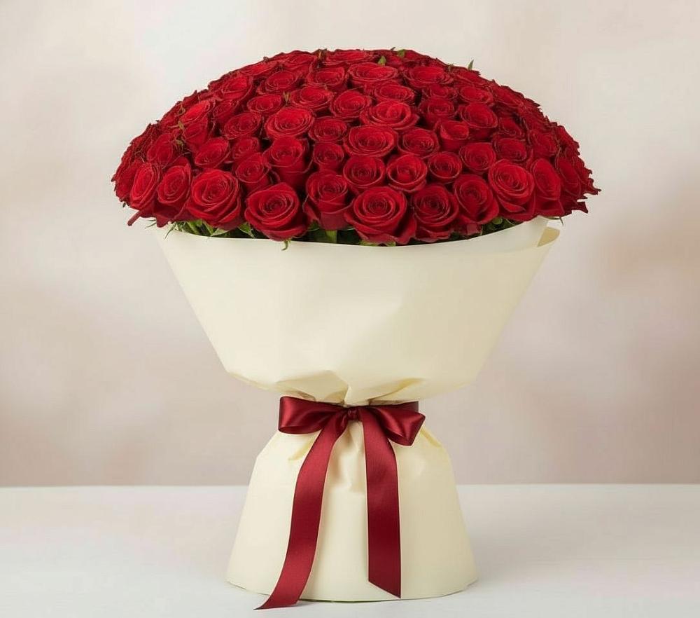 Букет 101 Красная роза Милано в Алачково