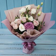 Букет цветов из:  Розы и Лизиантусы #REPLACE_PRED# Алачково
