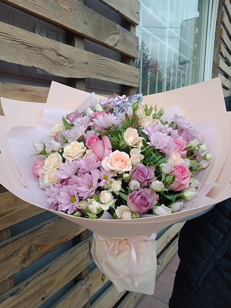 Букет цветов из: Розы и Хризантемы в Алачково