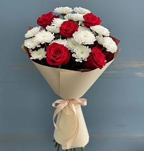 Букет цветов из:  Розы и Хризантемы в Алачково