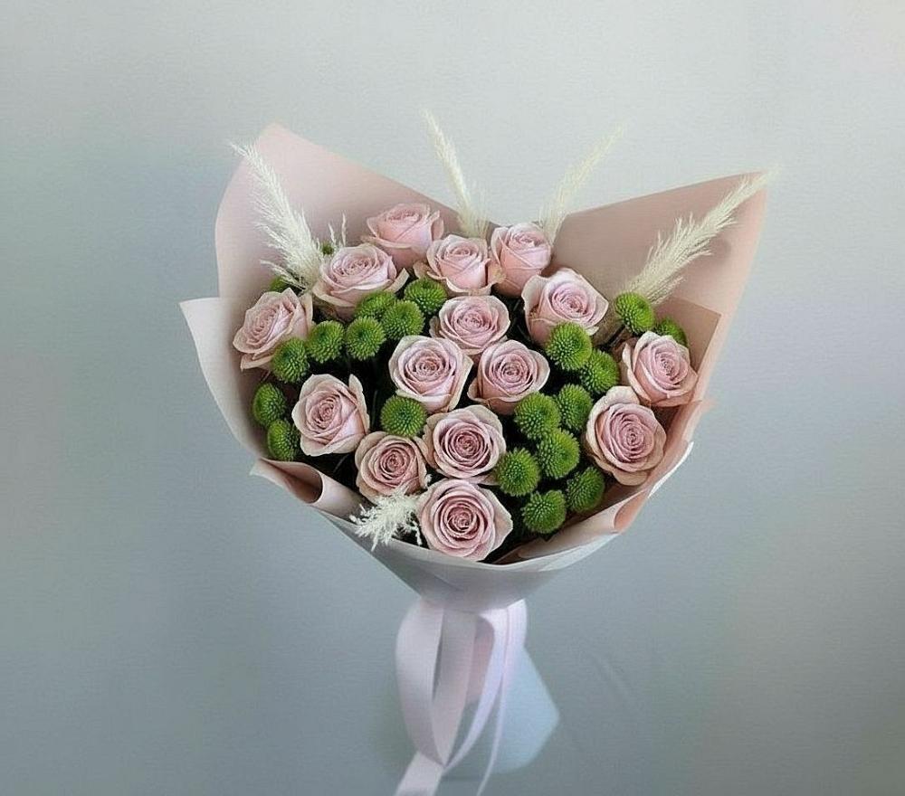 Букет цветов из: Розы и Хризантемы в Алачково