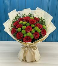 Букет цветов из:  Розы и Хризантемы в Алачково