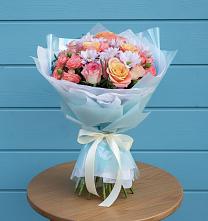 Букет цветов из:  Хризантемы и Розы #REPLACE_PRED# Алачково