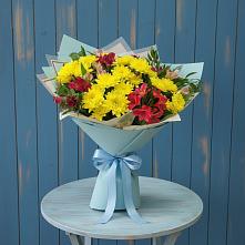 Букет цветов из:  Альстромерии и Хризантемы #REPLACE_PRED# Алачково